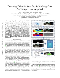 Detecting Drivable Area for Self-driving Cars: An Unsupervised Approach