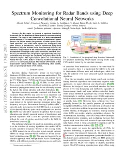 Spectrum Monitoring for Radar Bands using Deep Convolutional Neural
  Networks