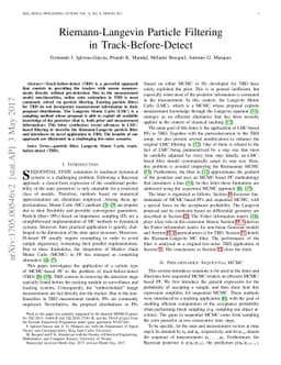 Riemann-Langevin Particle Filtering in Track-Before-Detect