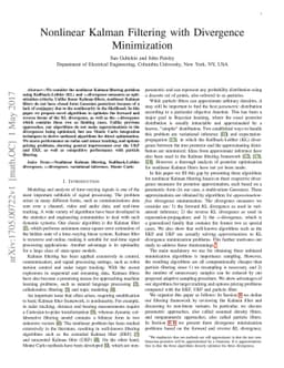 Nonlinear Kalman Filtering with Divergence Minimization