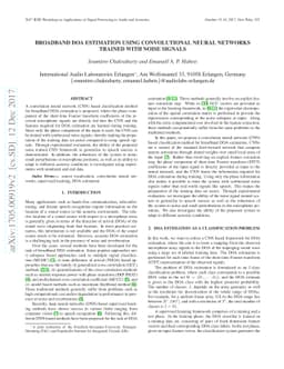 Broadband DOA estimation using Convolutional neural networks trained
  with noise signals