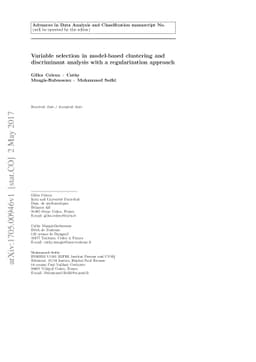 Variable selection in model-based clustering and discriminant analysis
  with a regularization approach