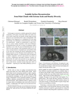 Scalable Surface Reconstruction from Point Clouds with Extreme Scale and
  Density Diversity