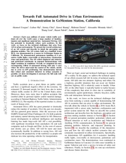Towards Full Automated Drive in Urban Environments: A Demonstration in
  GoMentum Station, California