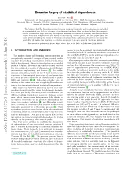 Brownian forgery of statistical dependences