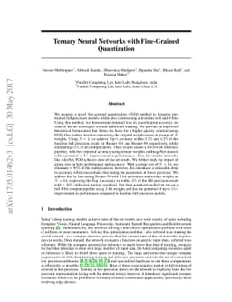 Ternary Neural Networks with Fine-Grained Quantization