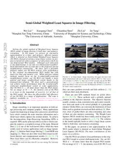 Semi-Global Weighted Least Squares in Image Filtering