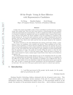 Of the People: Voting Is More Effective with Representative Candidates