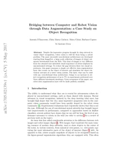 Bridging between Computer and Robot Vision through Data Augmentation: a
  Case Study on Object Recognition