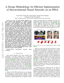 A Design Methodology for Efficient Implementation of Deconvolutional
  Neural Networks on an FPGA