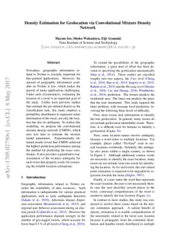Density Estimation for Geolocation via Convolutional Mixture Density
  Network