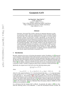 Geometric GAN