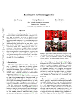 Learning non-maximum suppression