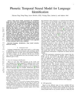 Phonetic Temporal Neural Model for Language Identification