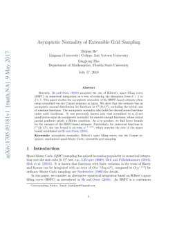 Asymptotic Normality of Extensible Grid Sampling