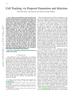 Cell Tracking via Proposal Generation and Selection