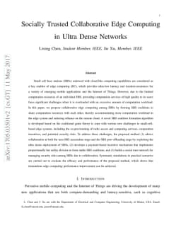 Socially Trusted Collaborative Edge Computing in Ultra Dense Networks