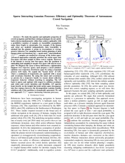 Sparse Interacting Gaussian Processes: Efficiency and Optimality
  Theorems of Autonomous Crowd Navigation