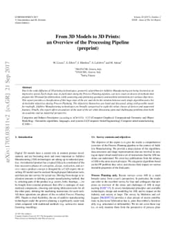 From 3D Models to 3D Prints: an Overview of the Processing Pipeline