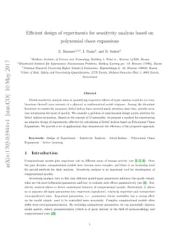 Efficient design of experiments for sensitivity analysis based on
  polynomial chaos expansions