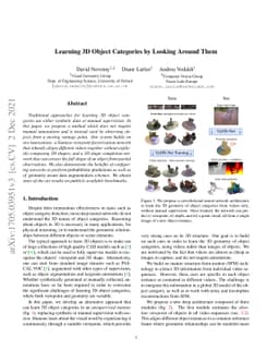 Learning 3D Object Categories by Looking Around Them