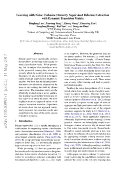 Learning with Noise: Enhance Distantly Supervised Relation Extraction
  with Dynamic Transition Matrix