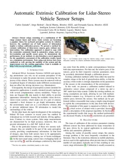 Automatic Extrinsic Calibration for Lidar-Stereo Vehicle Sensor Setups