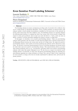 Error-Sensitive Proof-Labeling Schemes