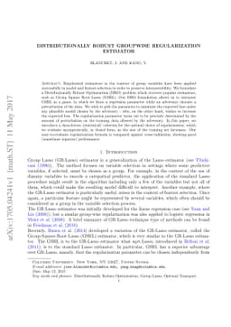 Distributionally Robust Groupwise Regularization Estimator