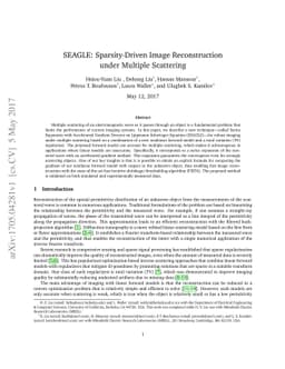 SEAGLE: Sparsity-Driven Image Reconstruction under Multiple Scattering
