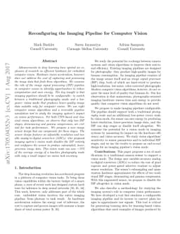 Reconfiguring the Imaging Pipeline for Computer Vision
