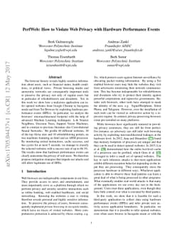PerfWeb: How to Violate Web Privacy with Hardware Performance Events