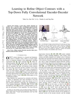 Learning to Refine Object Contours with a Top-Down Fully Convolutional
  Encoder-Decoder Network