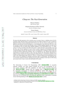 Clingcon: The Next Generation
