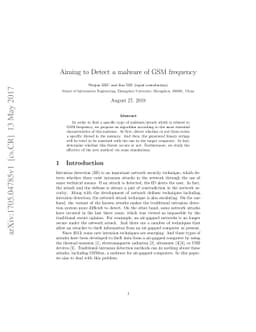 Aiming to Detect a malware of GSM frequency