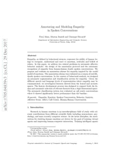 Annotating and Modeling Empathy in Spoken Conversations