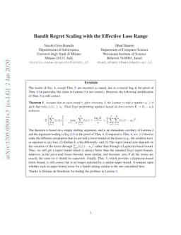 Bandit Regret Scaling with the Effective Loss Range