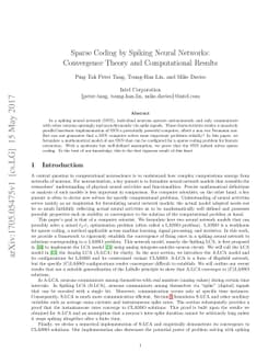 Sparse Coding by Spiking Neural Networks: Convergence Theory and
  Computational Results