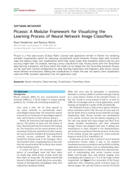Picasso: A Modular Framework for Visualizing the Learning Process of
  Neural Network Image Classifiers