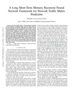 A Long Short-Term Memory Recurrent Neural Network Framework for Network
  Traffic Matrix Prediction