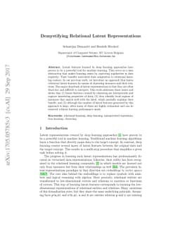 Demystifying Relational Latent Representations