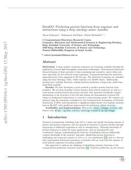 DeepGO: Predicting protein functions from sequence and interactions
  using a deep ontology-aware classifier