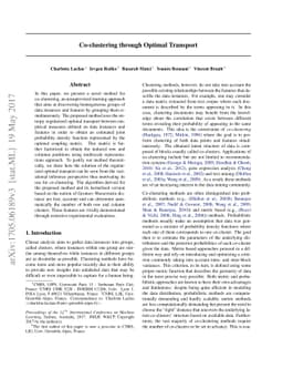 Co-clustering through Optimal Transport