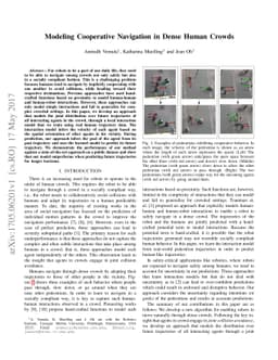 Modeling Cooperative Navigation in Dense Human Crowds