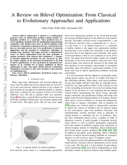 A Review on Bilevel Optimization: From Classical to Evolutionary
  Approaches and Applications