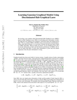 Learning Gaussian Graphical Models Using Discriminated Hub Graphical
  Lasso