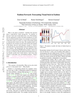 Fashion Forward: Forecasting Visual Style in Fashion