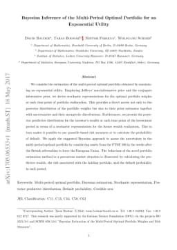 Bayesian Inference of the Multi-Period Optimal Portfolio for an
  Exponential Utility