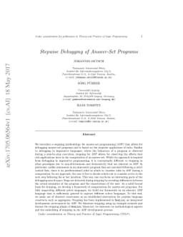 Stepwise Debugging of Answer-Set Programs