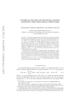Numerical solution of fractional elliptic stochastic PDEs with spatial
  white noise